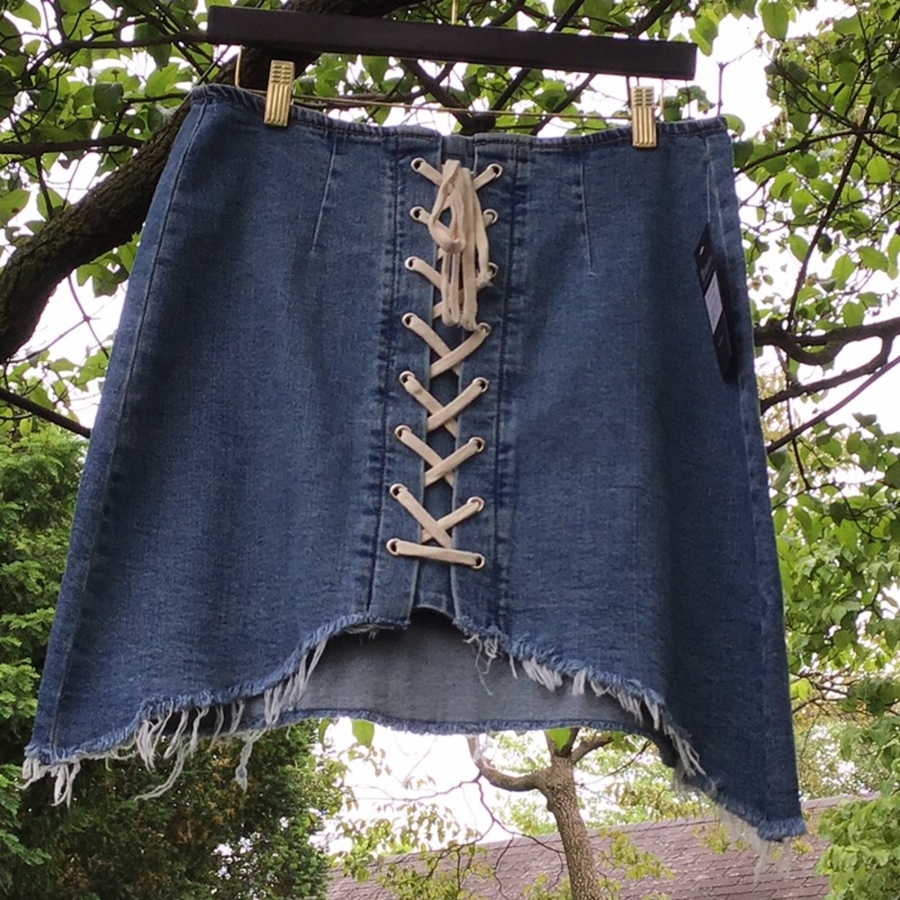 BLUE JEAN  SKIRT SZ L